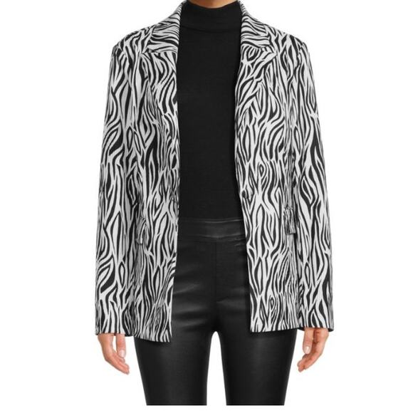 NWT Women's Zanzibar Jacket by AREA STARS, Size Medium, Zebra Print - Picture 1 of 2